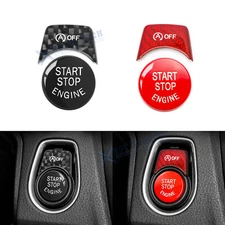Black/Red Engine Start Stop Switch Button w/OFF Cover For BMW F20 F22 F30 F33