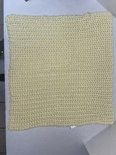 Crocheted Baby  s Blanket Yellow 25 Inches X 24 Inches