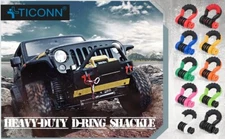 2 Pack D Ring Shackle w 7/8" Screw Pin 57,000Ibs Break Strength, 3/4" Heavy Duty