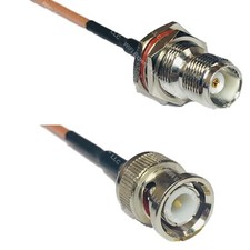 RG316 TNC FEMALE BULKHEAD to BNC MALE RF Cable Rapid-SHIP LOT