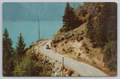 #3 Highway on Shore of Kootenay Lake near Creston and Nelson B.C. c1950 Postcard