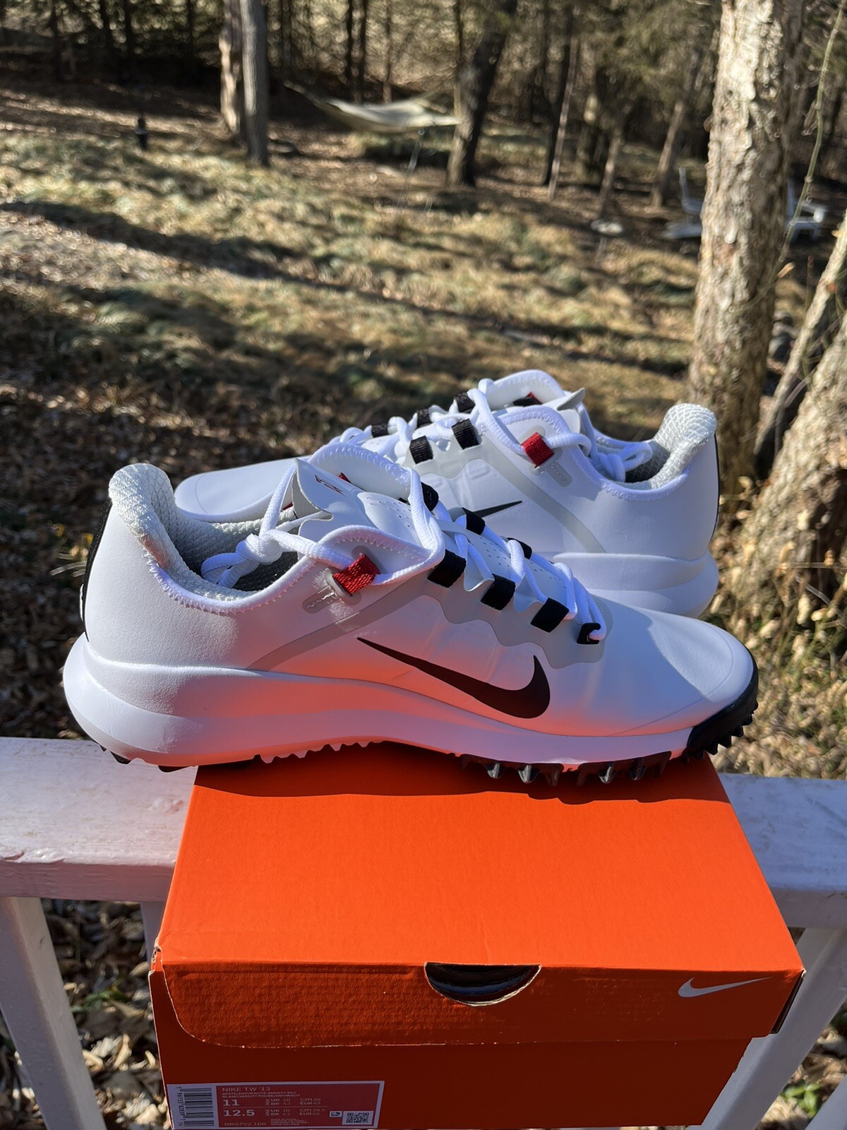 Nike Tiger Woods Retro TW ‘13 Golf Shoes Size 11 White Black Red eBay