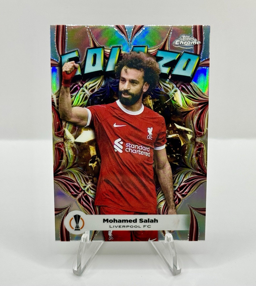 リバプールカード 2023-24 Topps Chrome UEFA - MOHAMED SALAH Golazo Refractor