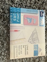 Tchibo Tcm Lineal- Und Schablonen Set 4 Teile Lineal Geodreieck Schablonen Ovp