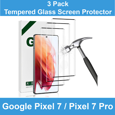 3X For Google Pixel 7 Pro 7  Clear Case Cover/ Tempered Glass Screen Protector