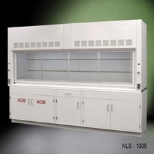10' Laboratory Fume Hood w/ ACID & General Storage Cabinets /  E2-779