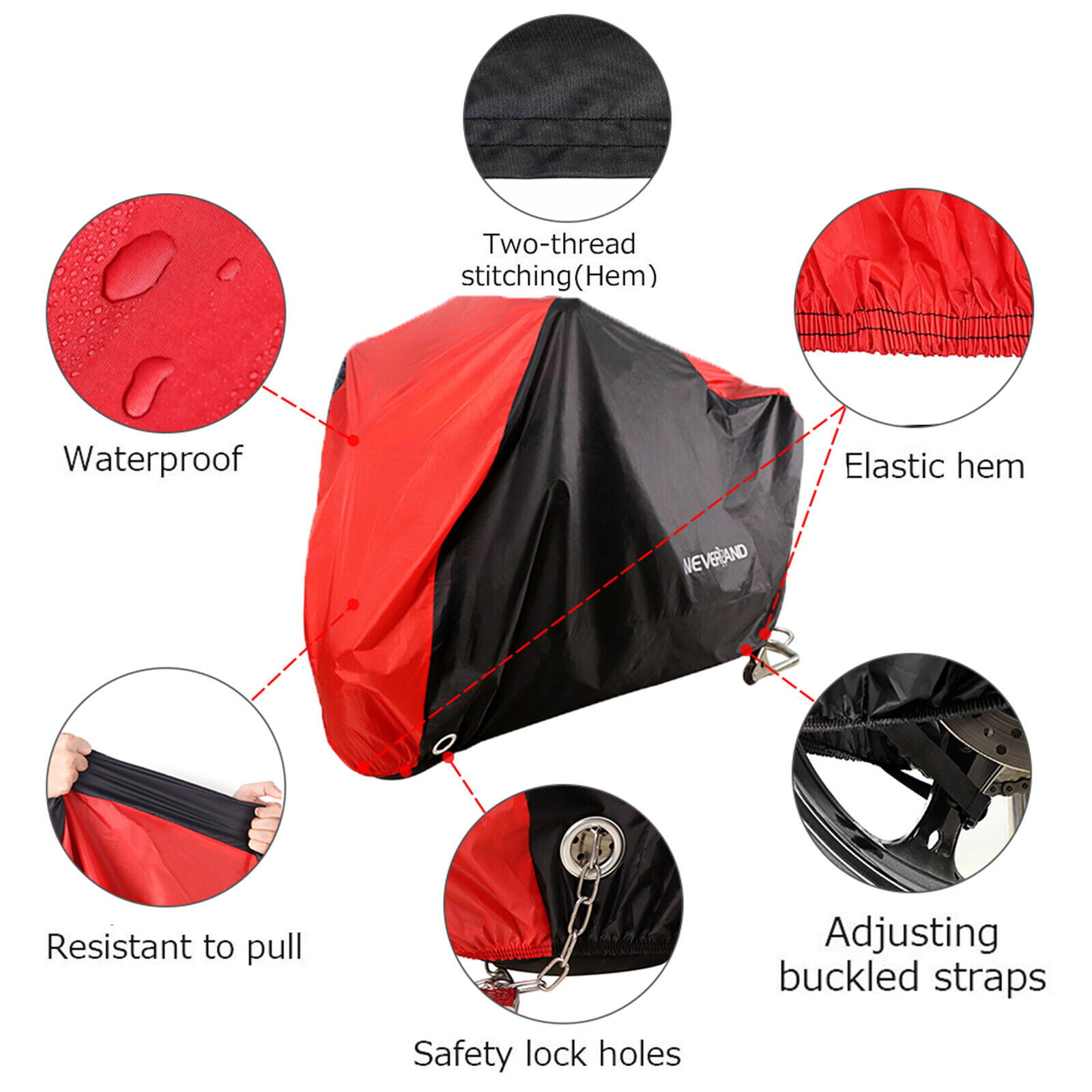 Motorcycle Motorbike Scooter Moped Cover Waterproof Rain Dust UV
