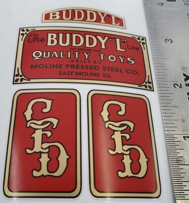 BUDDY-L HOOK & LADDER TRUCK DECAL SET