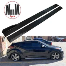 78.7" Side Skirt Extension Splitter Rocker Lip For Hyundai Veloster Hatchback