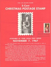 #1336 5c Christmas Madonna Stamp Poster- Unofficial Souvenir Page FD MC
