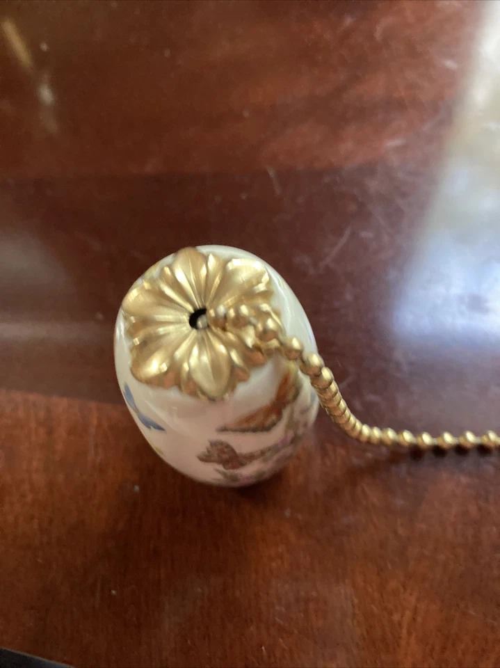 "Colgante vintage de porcelana y latón de 2"" acabado #269" Foto 2 de 4