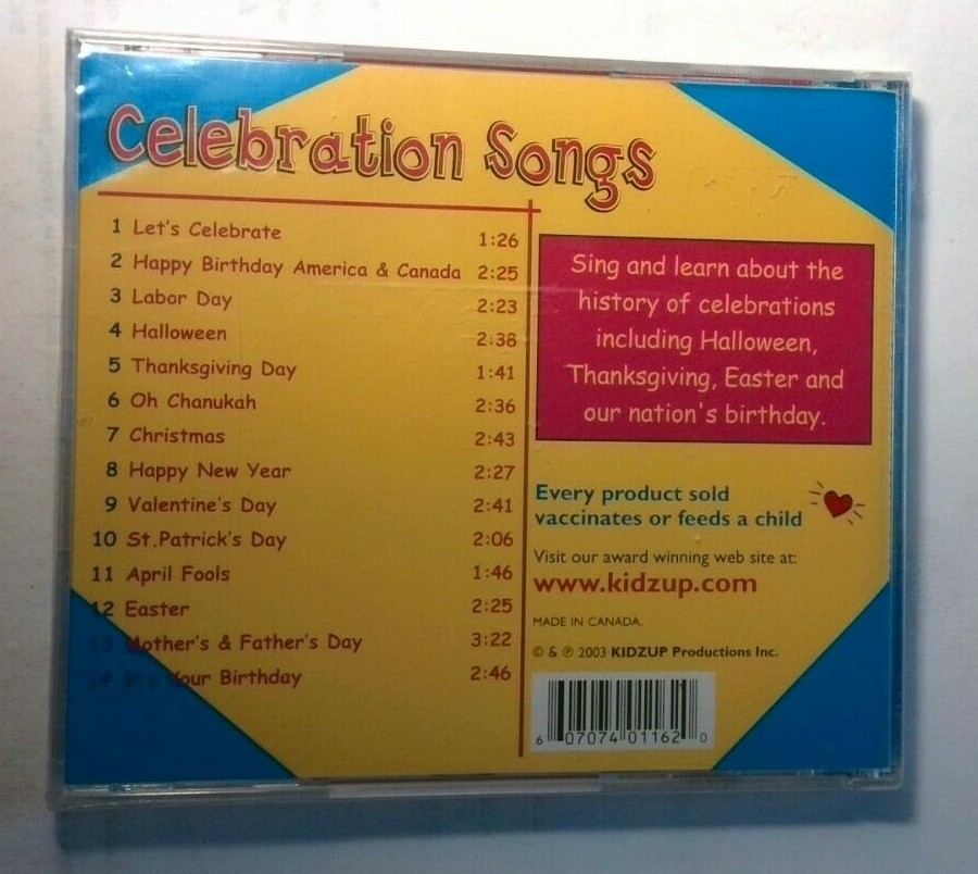 Celebration Songs by Various Artists (CD, Oct-2003, Kidzup