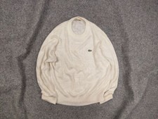 Vintage 90's Lacoste Chemise Textured milky knitted Crew Shek sweater