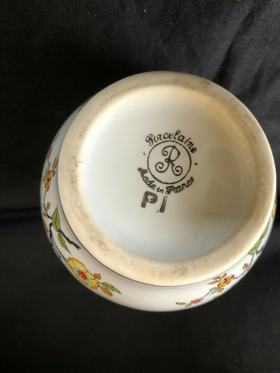 ANCIENNE LAMPE BERGER Faïence Émaux Longwy bleu craquelé Décor Floral EUR 90,00 - FR