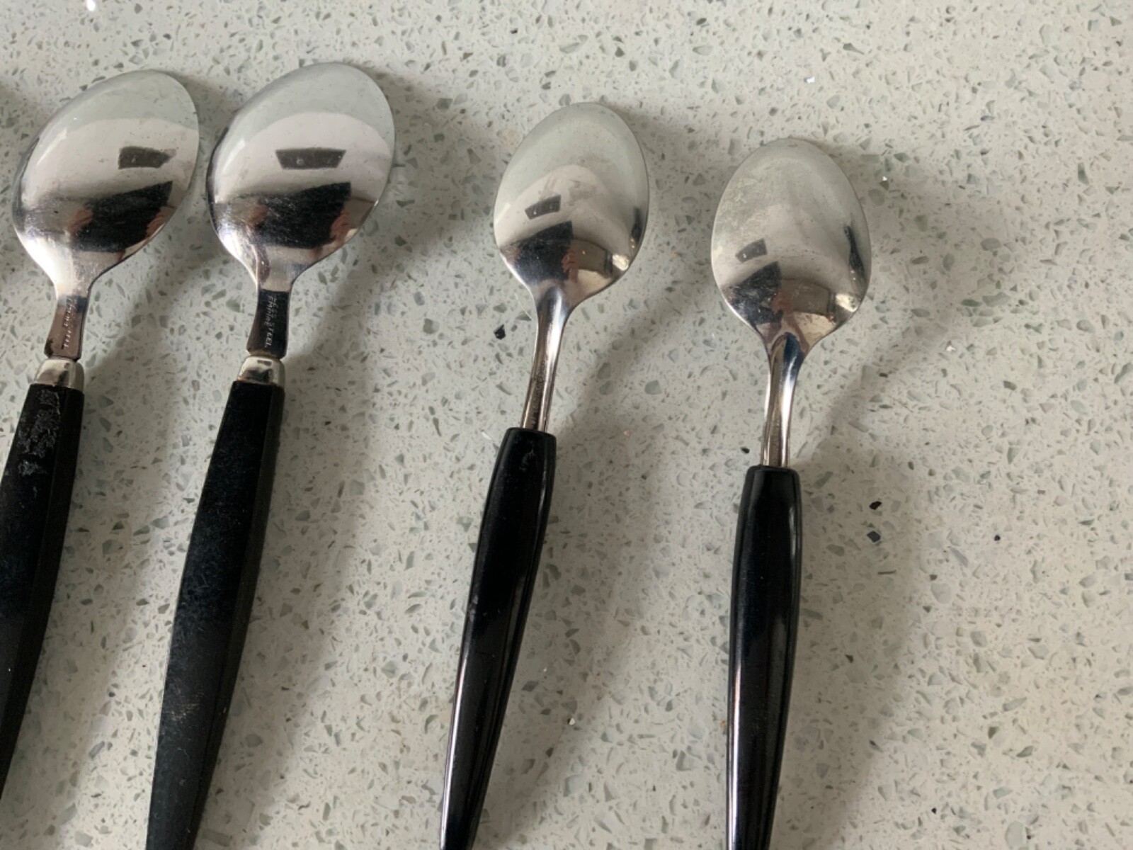 Vintage Stainless Steel Black Handles Empire cutlery lot fish set