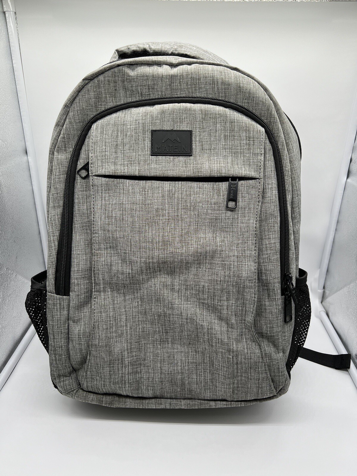 Matein Gray Laptop Backpack for Travel Work and School  
