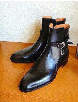 Handmade Men black Joshpur ankle boots, Mens fashion leather dress boots | eBay Handmade Men black Joshpur ankle boots, Mens fashion leather dress boots | eBay