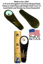 Pocket Niki Pipe Ceramic Glass #0731 Tear Drop Design for Tobacco Made In USA