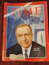 Time magazine October 14 1966 Walter Cronkite Electronic Front Page B6:238