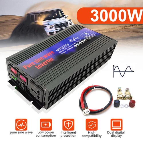 Wechselrichter Reiner Sinus Inverter 12V/ 24V auf 220V 3000W Spannungswandler