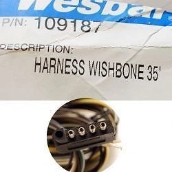 WESBAR 25' PIES HORQUILLA 5 CLAVIJAS REMOLQUE MACHO ARNÉS DE CABLES 109187 BARCO MARINO Foto 2 de 2