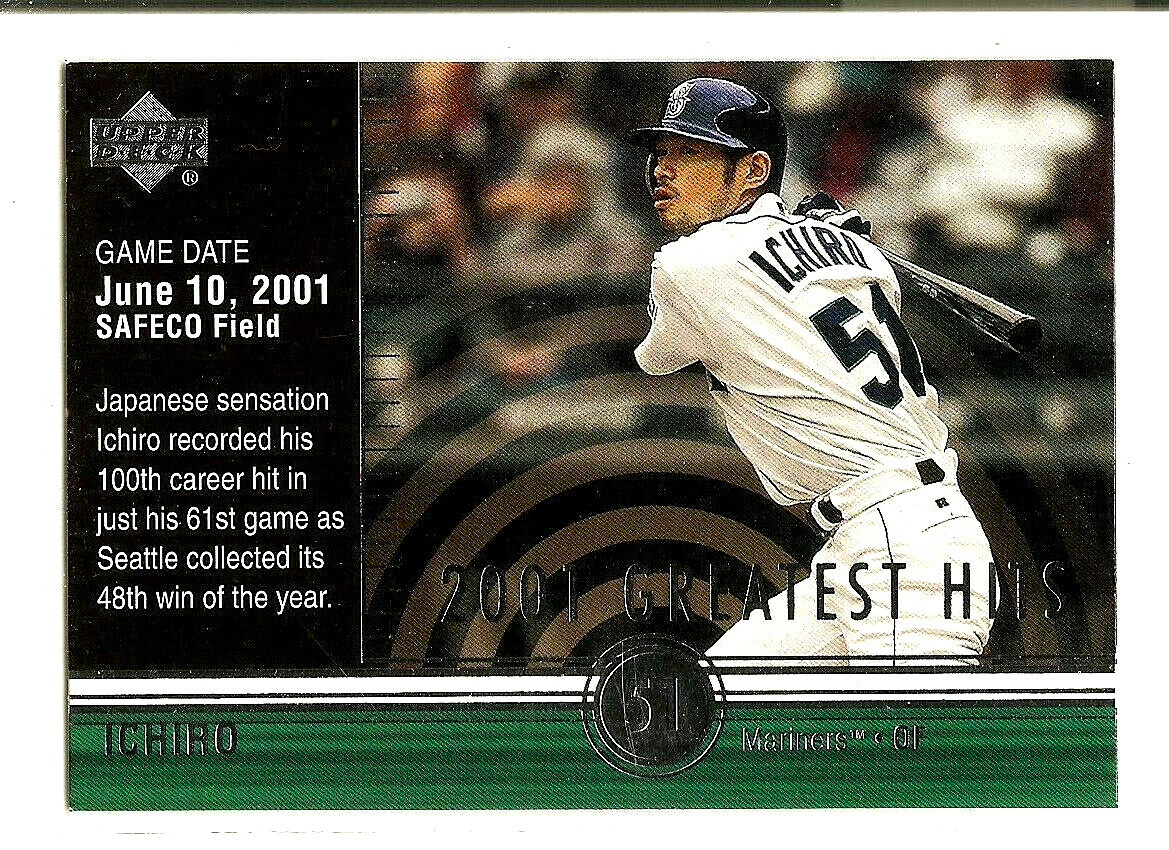 Ichiro 2002 Upper Deck 2001 Greatest Hits GH2 Seattle Mariners NM/MT