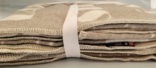 David Fussenegger Gray Throw Blanket Pillow Winter Chalet Eat Ski Sleep 55"x80" - Picture 6 of 14