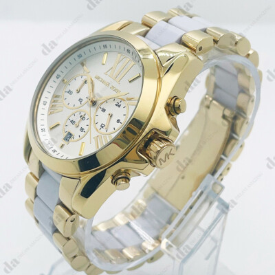 New Michael Kors MK5743 Bradshaw Two Tone Stainless Steel Ceramic Women's  Watch