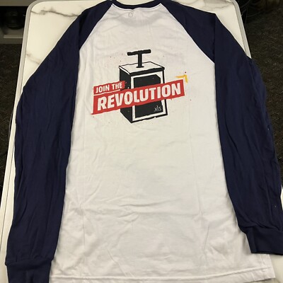 Join The Revolution Long Sleeve T-Shirt Size Small Bella + Canvas Company Tee
