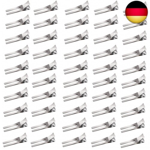 50-teiliges Haarspangen Set - Mehrfarbige Abteilklammern Aus Kunststoff, 4,5 Cm - Rutschfeste Haarklemmen Für Friseur, Styling & Haushalt
