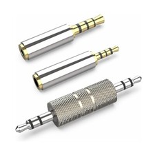 3 PCS 2.5mm to 3.5mm adapter kit Male to Female, Male to Male Stereo Audio C410