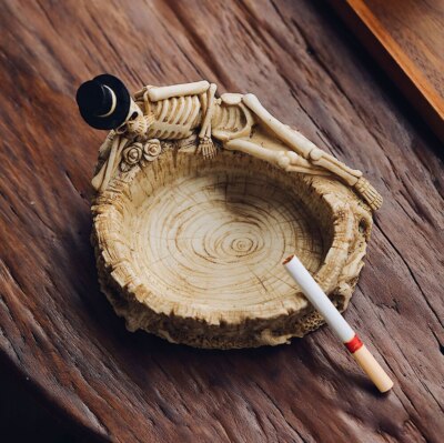 Skeleton Ashtray Resin