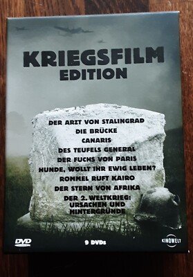 Kriegsfilm Edition Box 9DVD u.a.Brücke Canaris Teufels General Rommel Stalingrad