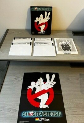 Boxed Activision 1989 Ghostbusters 2 IBM Floppy Disc Game MS DOS Manual Vintage