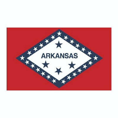 Arkansas State Flag Sticker, Decal, Bumper Sticker Vacation Sticker 3'' x 5''