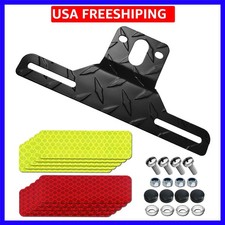 Trailer License Plate Bracket Holder - Black Aluminum Car Tag Frame for Truck...