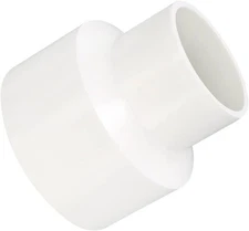 METALLIXITY PVC Duct Reducer, (2-1/2 to 1-1/2 Inch), Pipe Increaser White 