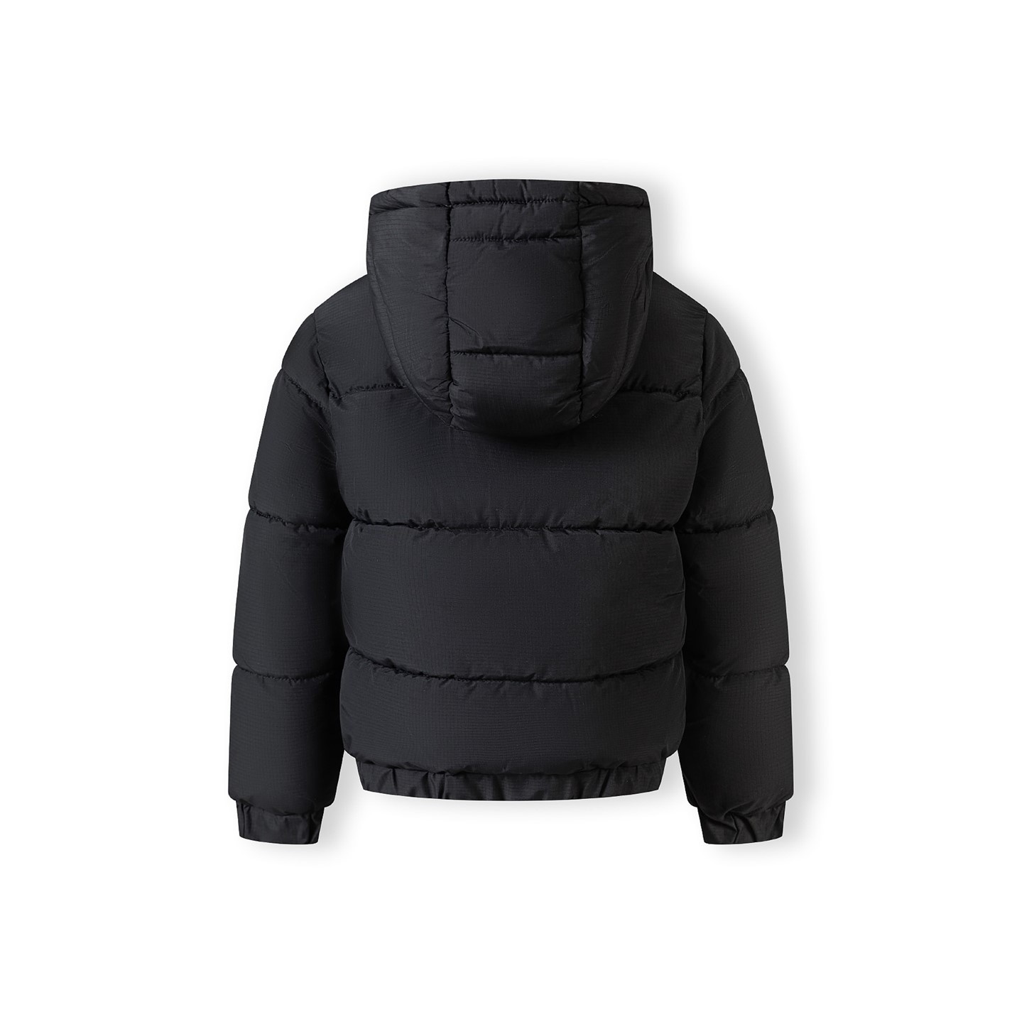 Minoti Kids Ripstop Jacket Outerwear High Collar Elastic Cuffs Black Long Sleeve image 3