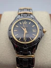Seiko Ladies' Vintage Watch Gold and Black Tone. Model 7N62-0809 Working.