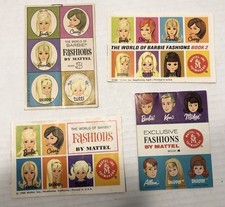 VINTAGE MATTEL 1960 s Set of 4 BARBIE Fashion Booklets Catalogues - Original