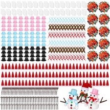 96 Pack Snowman Craft Kit Christmas DIY Build Snowman Decorating Kit Modeling...