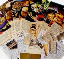 Farmhouse Kitchen Ephemera Bundle Vintage Recipe Junk Journal Scrapbook Kit