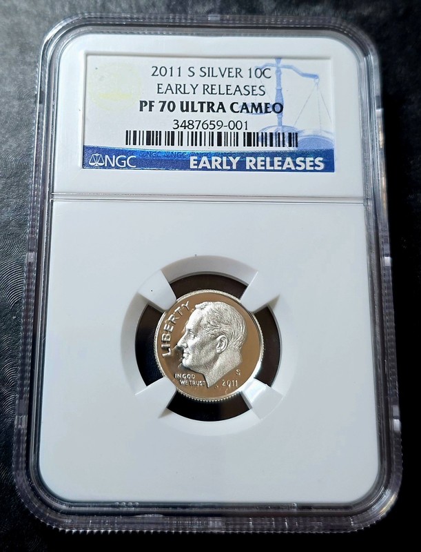 2011 S SILVER ROOSEVELT DIME 10c NGC EARLY RELEASES PF 70 ULTRA CAMEO      #5696