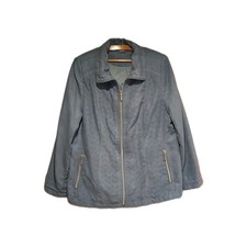 Damen Jacke, Blazer, Größe 46 XL, jeansblau Reißverschluss