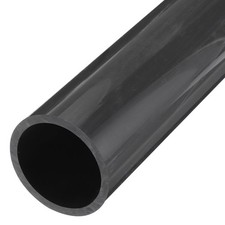 PVC Rigid Round Pipe 63mm ID 75mm OD 500mm Dark Grey High Impact