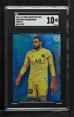 2021 Inception UEFA Club Competitions Blue 9/49 Gianluigi Donnarumma SGC 10 0up2