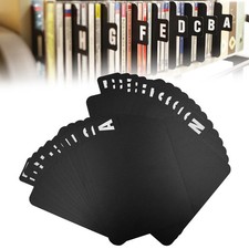 26pcs Plastic CD Index Cards A-Z Alphabet CD/DVD Organizer Divider Black Alphabe