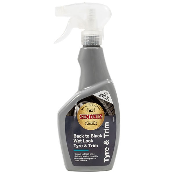 SAPP0193A Back to Black Tyre & Trim Wet Look Gloss Finish Restorer 500mL Simoniz