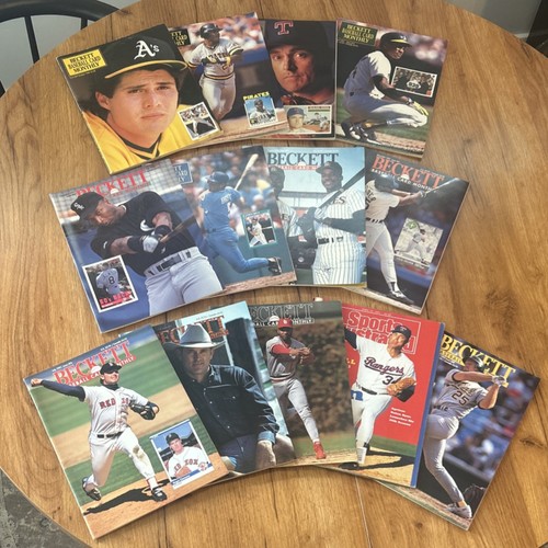 Lot 13 Beckett Baseball Monthly 1990-92 Canseco Bonds Ryan Henderson McGwire Bo