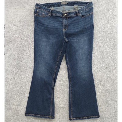 Torrid Luxe Slim Boot Jeans Women's 24S Blue Dark Wash Stretch Denim Mid Rise